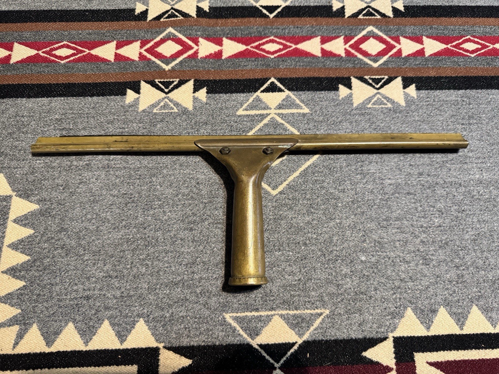 Vintage Sanitas Brass Window Squeegee Cleaner 15.25"