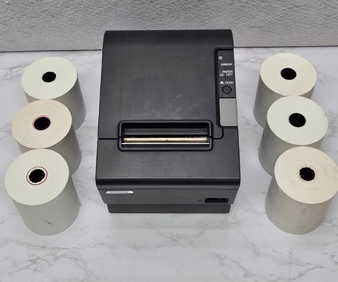 Epson TM-T88IV M129H POS Thermal Receipt Printer W/ Power Supply & 6 Rolls