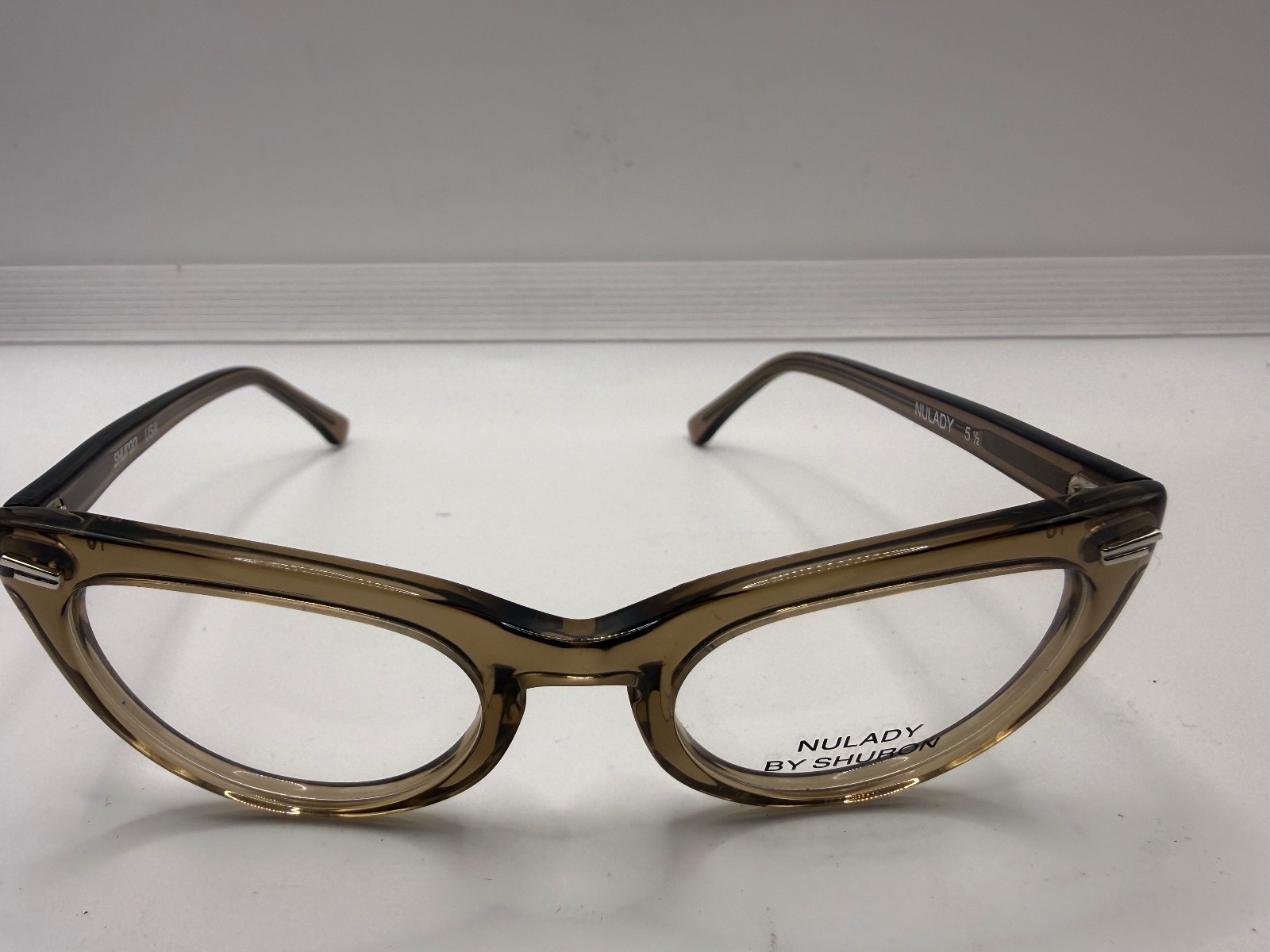 Nulady by Shuron Vintage Eyeglasses 46 Size 5½ Brown Cat Eye Frame