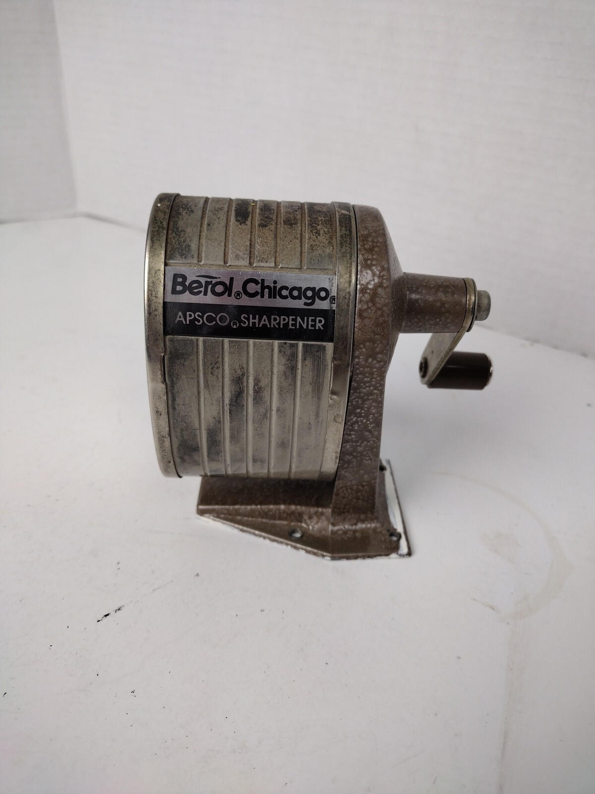 Vintage BEROL Chicago APSCO Wall or Desk Mount Classroom Pencil Sharpener