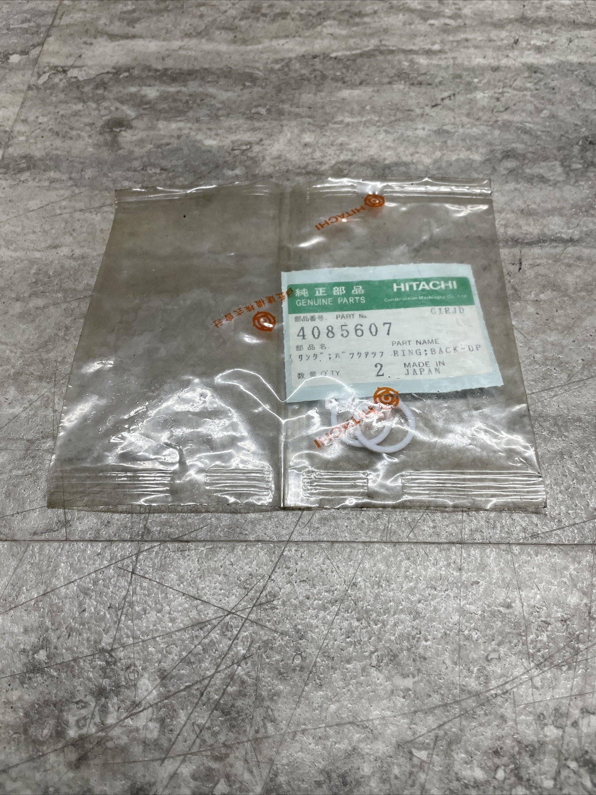 Lot Of 2 Genuine OEM Hitachi 4085607 Back Up Ring, New