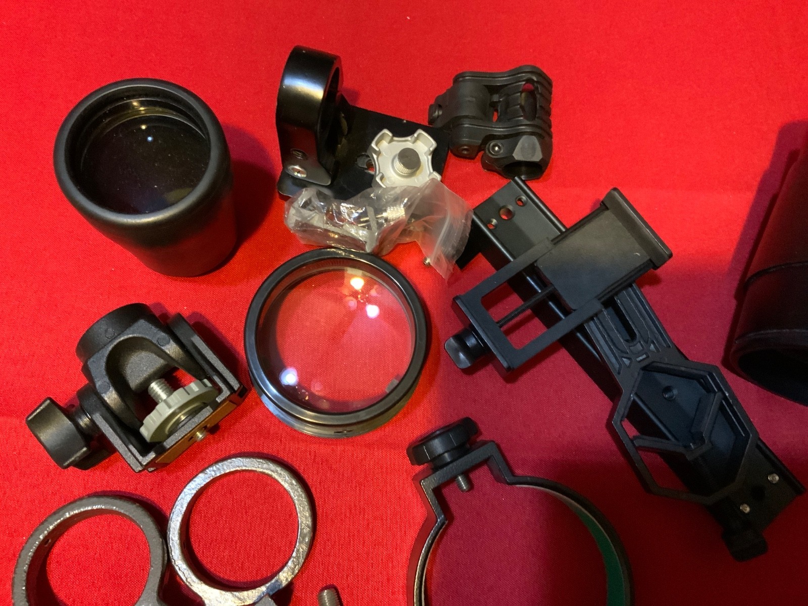 Miscellaneous Optic/bracket lens pieces for use with other parts-good condition