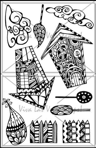 Unmounted Rubber Stamp Plate, Unmounted/Uncut Pink Rubber Stamps