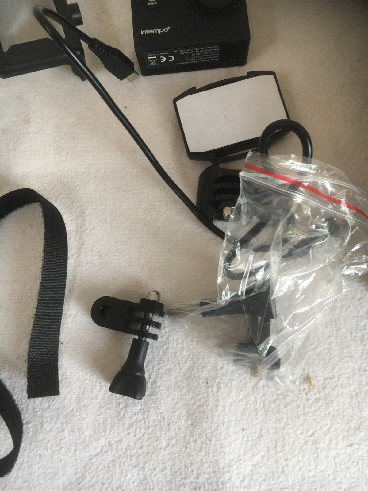 Intempo Waterproof Action Camera with mounts instructions Etc never used