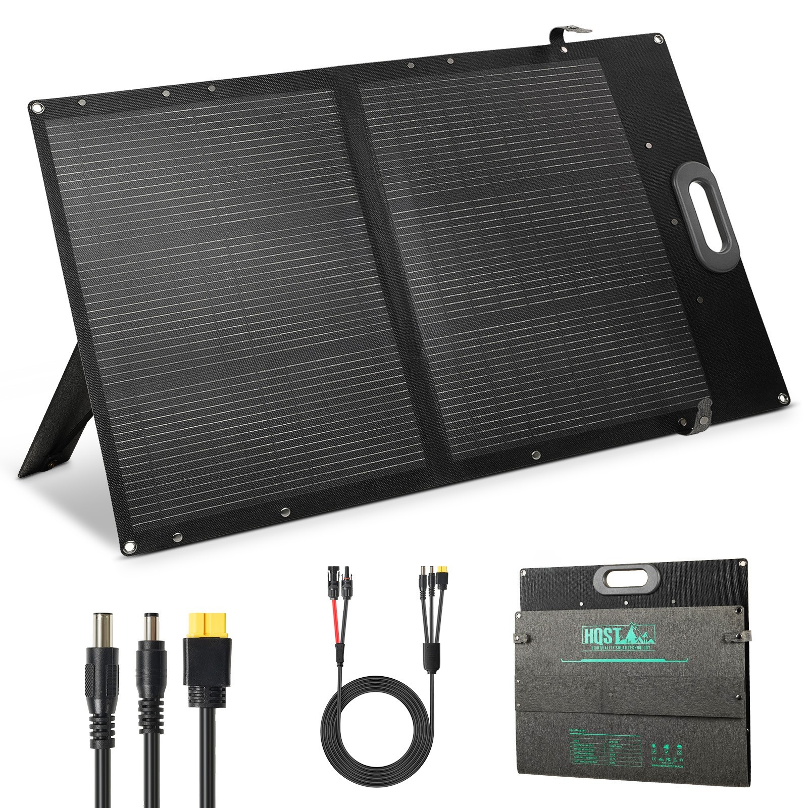 HQST 100W Ultra-Light Portable Solar Panel, N-Type 25% High Efficiency