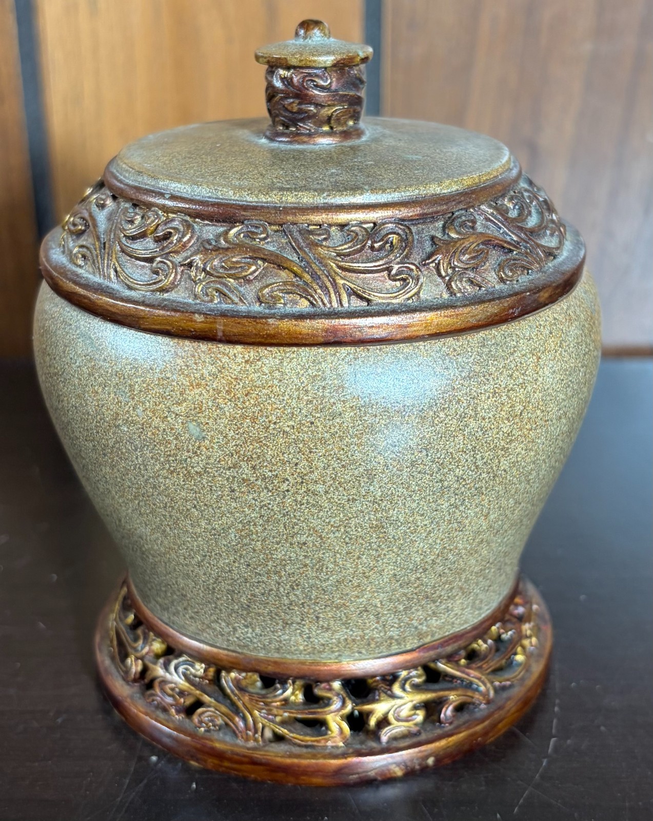 Avalon Encino India Ink Jar Cotton Ball or Swab Storage Container - EUC