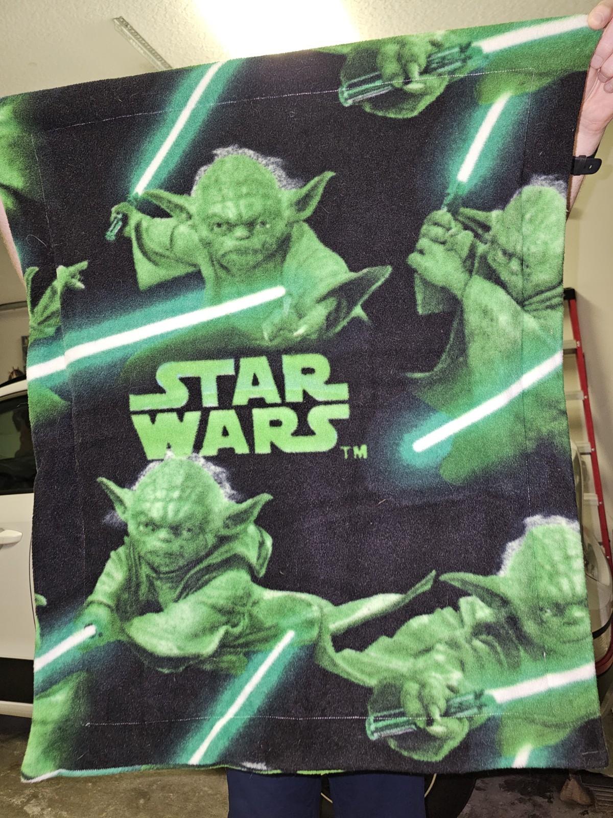 Star Wars Yoda Handmade Pillow Case Cover XL Green and Black