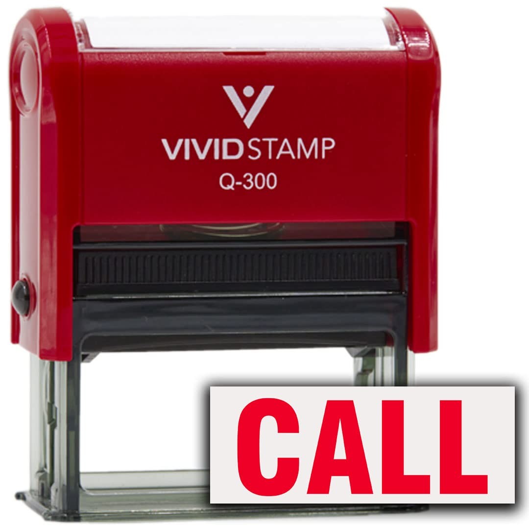 Call SelfInking Office Rubber Stamp Red Ink Q300 Business Supplies Tool