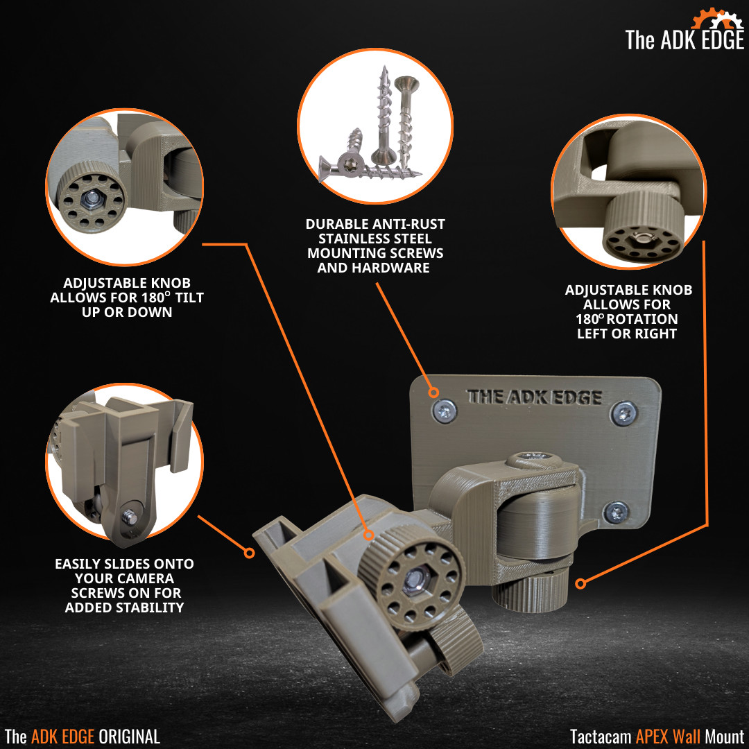 Tactacam Reveal 2.0/3.0/X/Ultra Trail Camera APEX Wall Mount – USA-Made