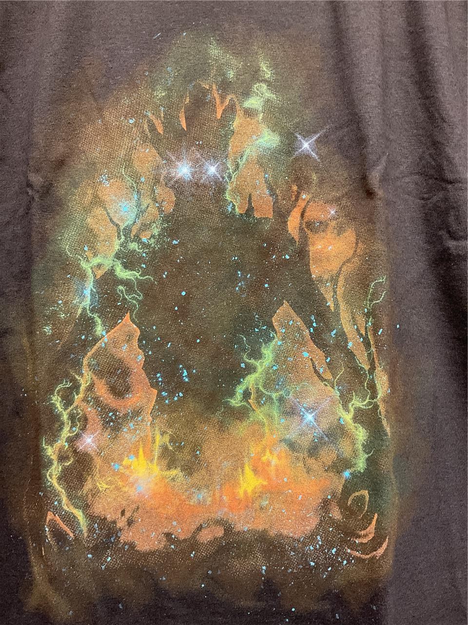 TeeFury Guardians LARGE "Great Root Galaxy" of the Galaxy Shirt BROWN