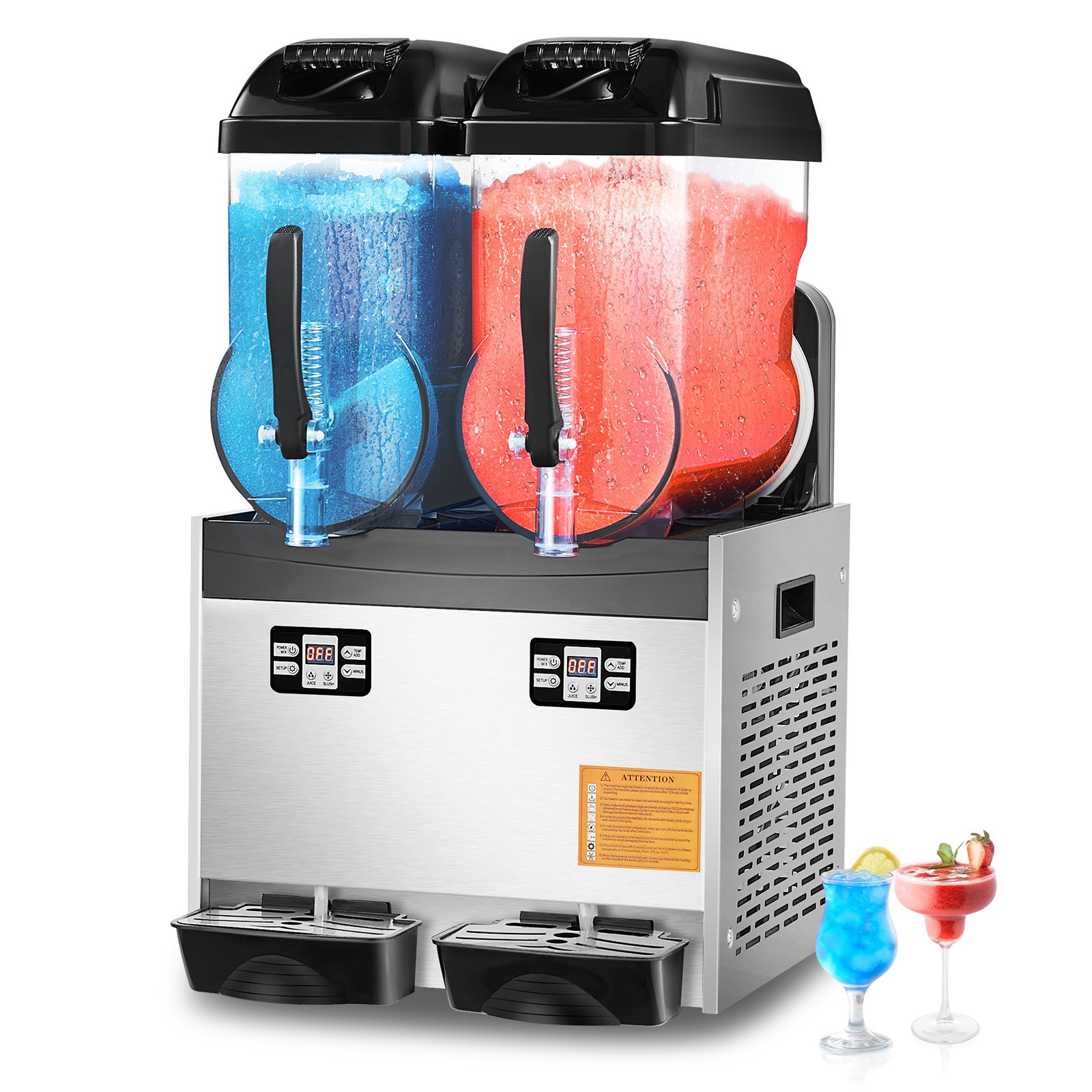 Uimoso Dual 12L Tank Frozen Beverage Machine for Slushies and Smoothies
