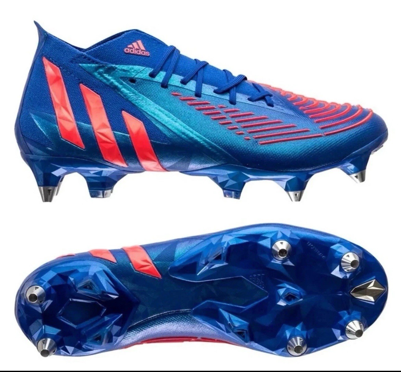 adidas Men’s 6.5 Predator Edge.1 SG Soccer Cleats Hi-Res Blue H02965 NEW