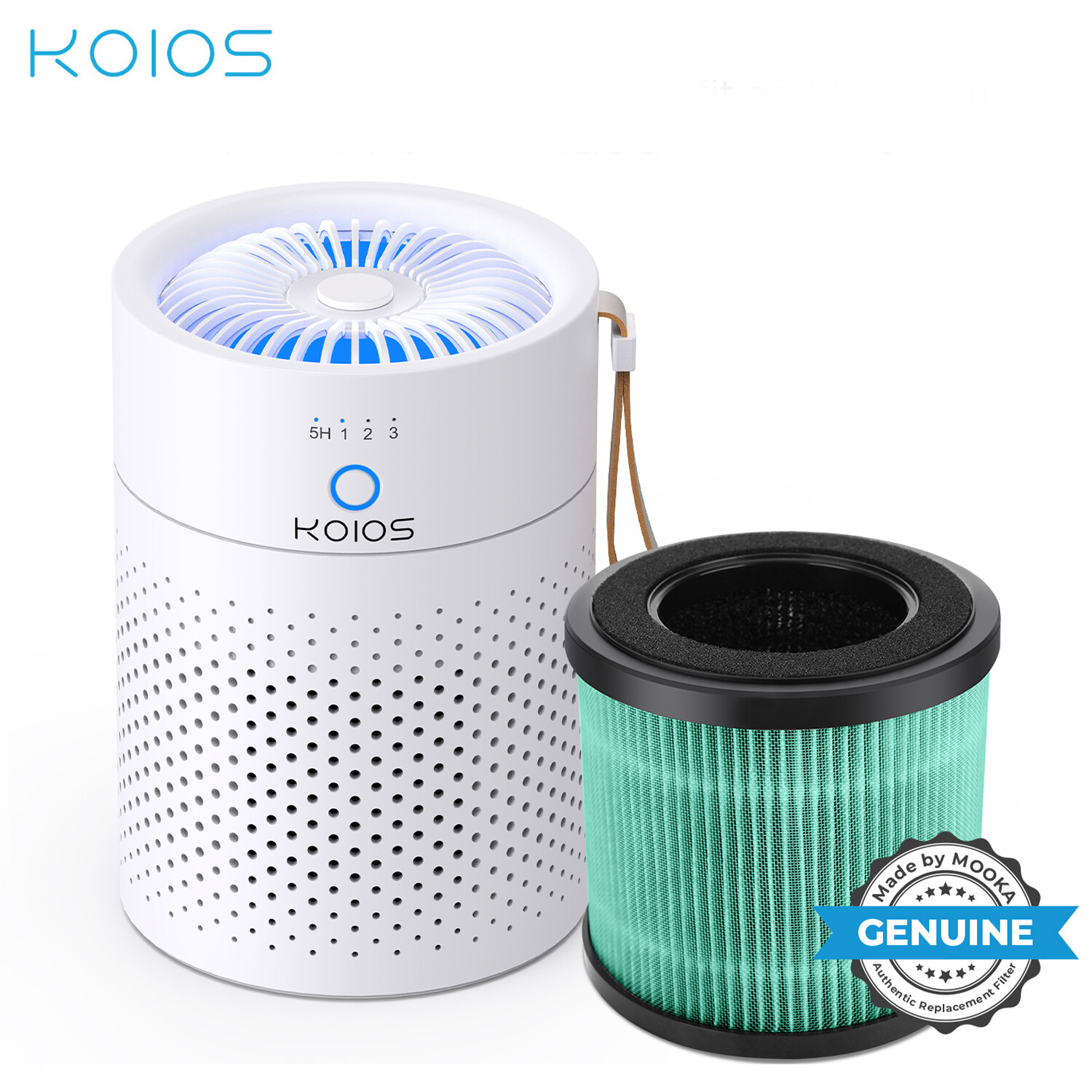 KOIOS Air Purifiers Bedroom Home Small Air Cleaner with USB Cable Desktop Office