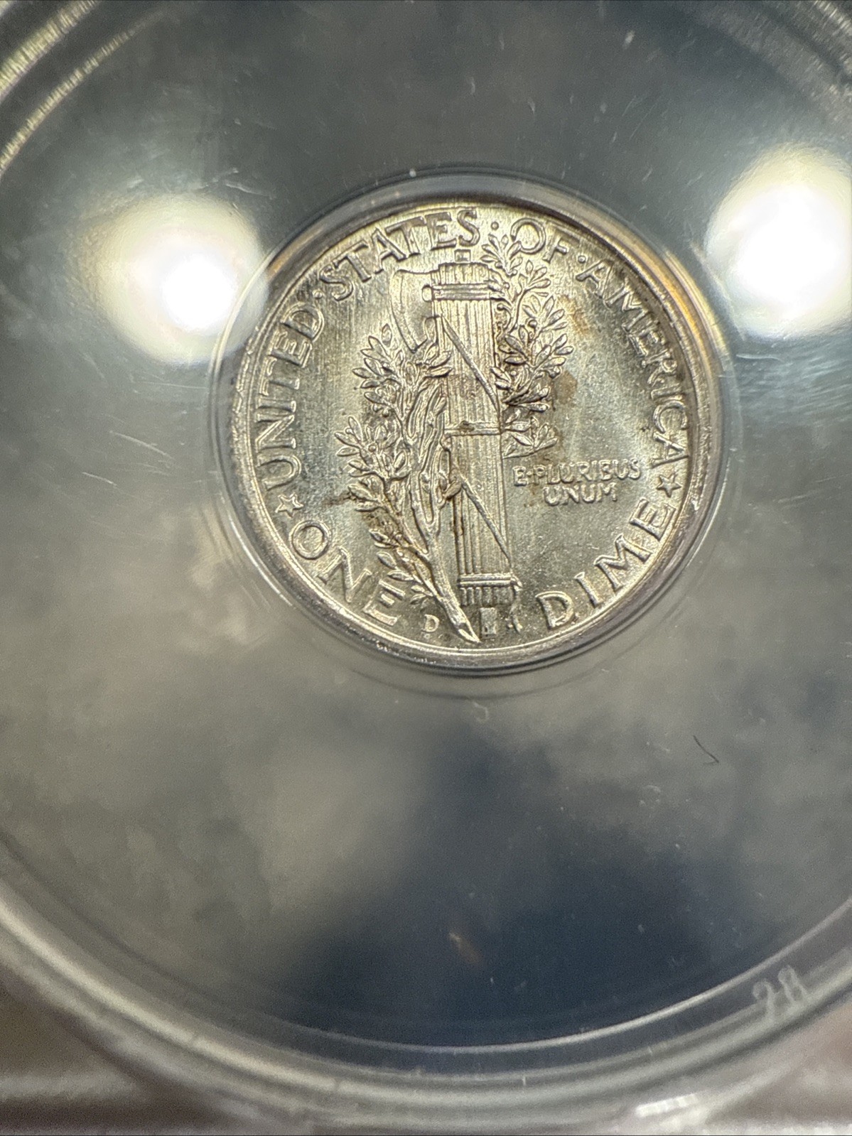 1940-D Mercury Dime ANACS MS63 Gorgeous Toning Wow