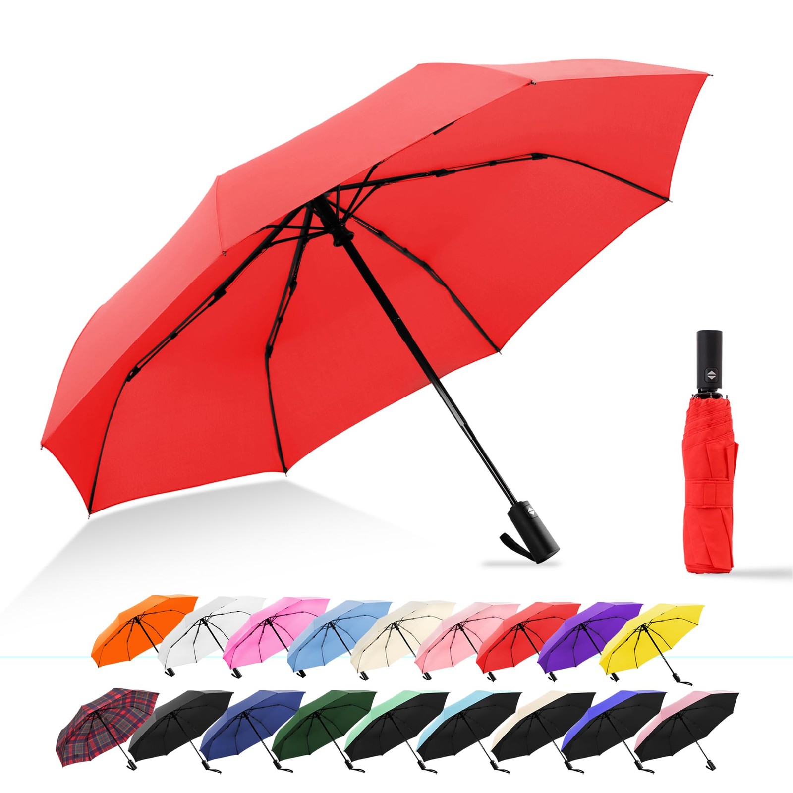 RusuiQinsan Portable Travel 42 Inches (Canopy) X 22 (Pole), Red