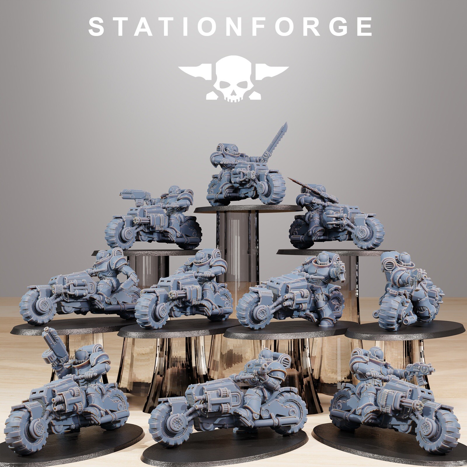 Socratis Bikers x3, Space Division, Marine Core, Stationforge, Legion Outriders