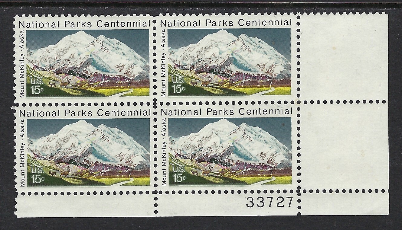 USA - MNH Plate Block 1972 National Parks.  #1954....................Y-1230-y