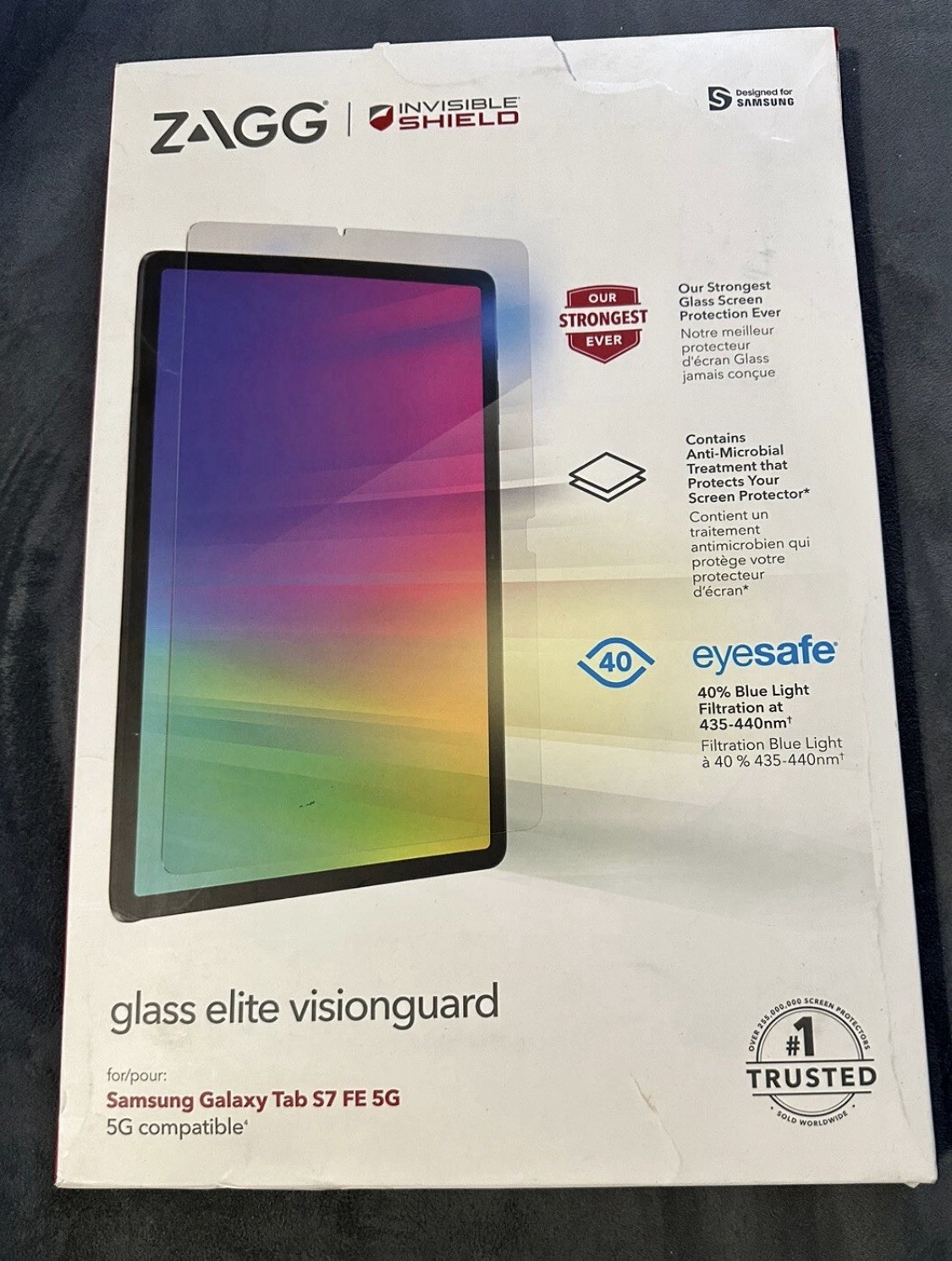 ZAGG Glass Elite VisionGuard Screen Protector for Samsung Galaxy Tab S7 FE 5G