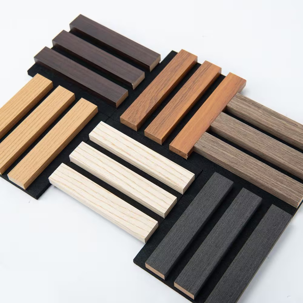 Samples Pack 1/2 Ft.X1/2 Ft.Mdf Decorative Wall Paneling,Multi-Colored Slat Acou