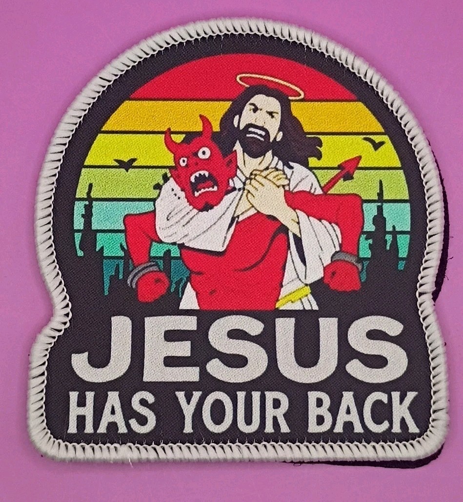 Jesus Victory Over Devil Tactical Patch - Spiritual Warfare Hook & Loop - New