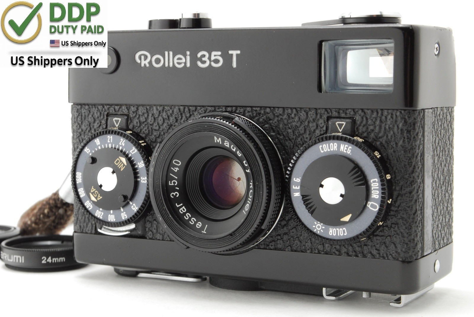 [ Near MINT ] Rollei 35 T Film Camera 40mm F3.5 Mercury Battery Adapter JAPAN