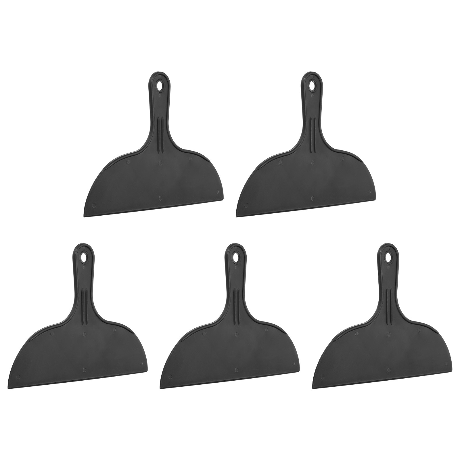 5pcs Putty Knife 10" Width Flexible Plastic Putty Knife Paint Scraper Black