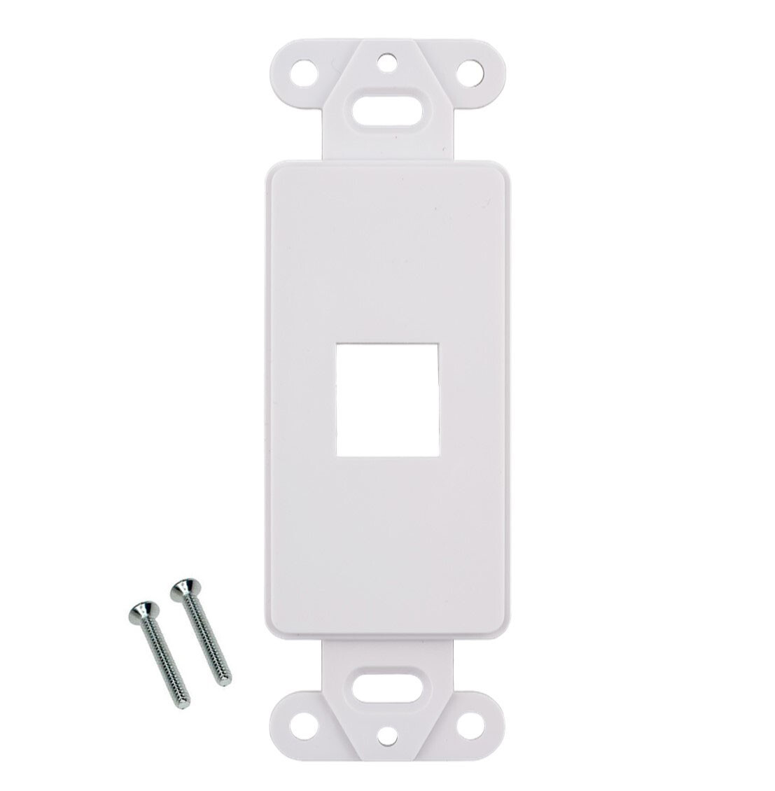 1-Port Keystone Jack Wall Plate Insert White Snap-In RCA F-TYPE RJ45 HDMI LOT