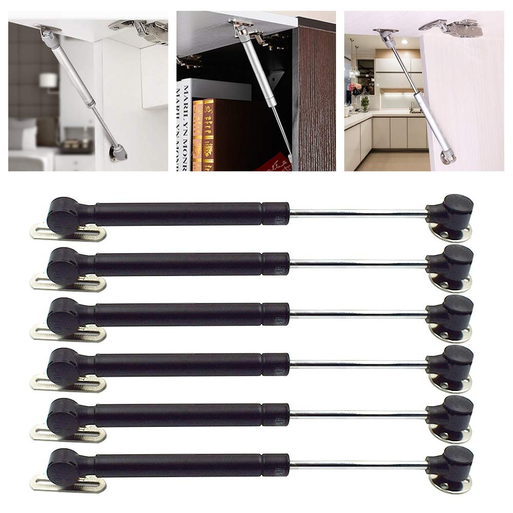 80N Hydraulic Gas Struts 6Pcs, Soft Close Lid Support for Cabinets & Furnitur...