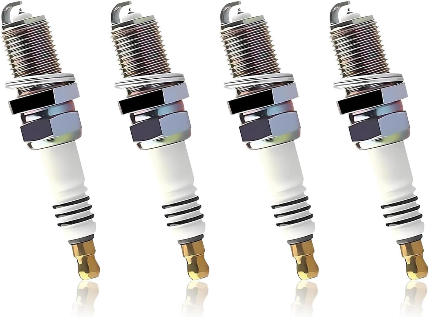 Spark Plugs Iridium 4 Pack, Pre-Gapped Bujías Sparkplugs OEM Replacement For Al