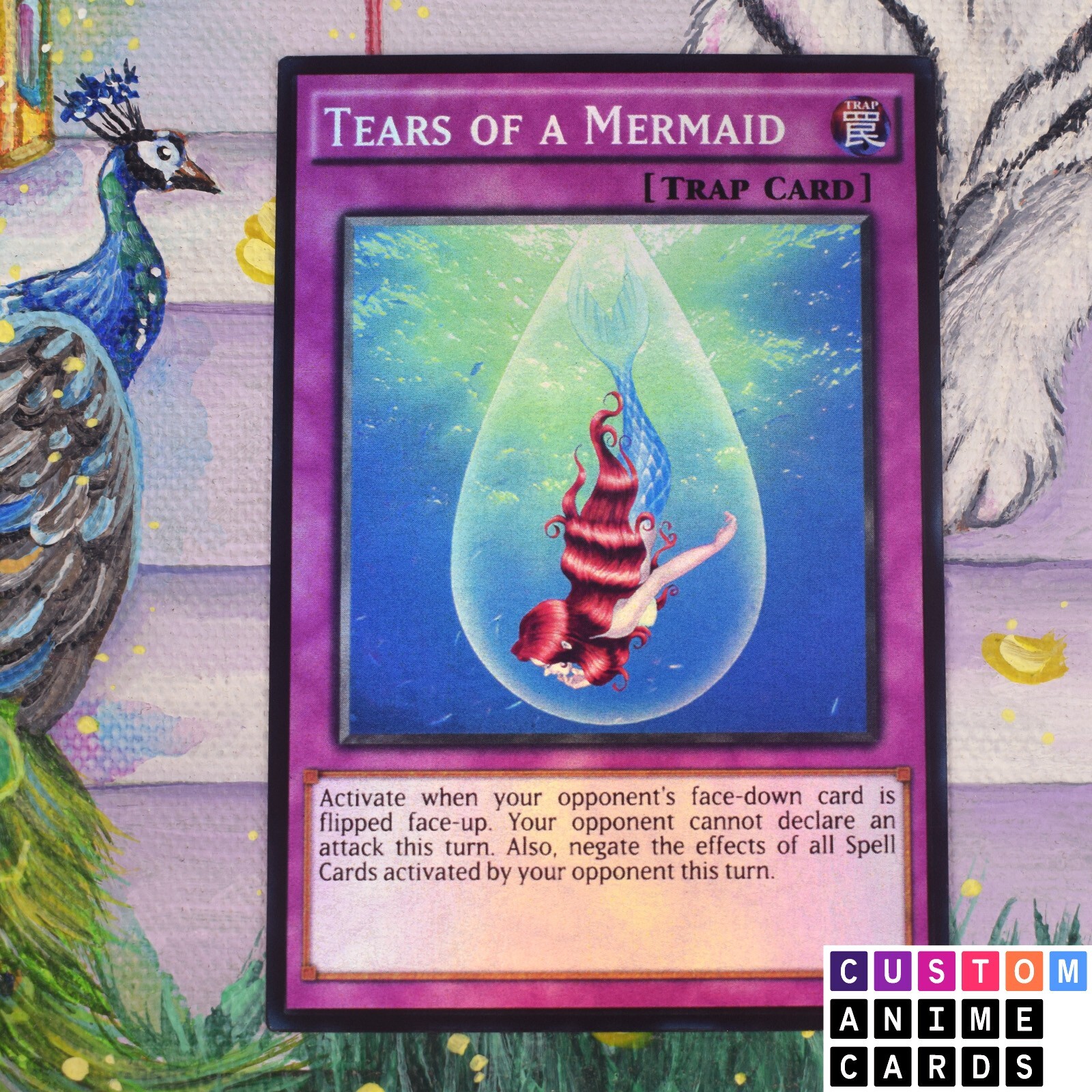 Tears of a mermaid DIY ANIME EFFECT HOLO card