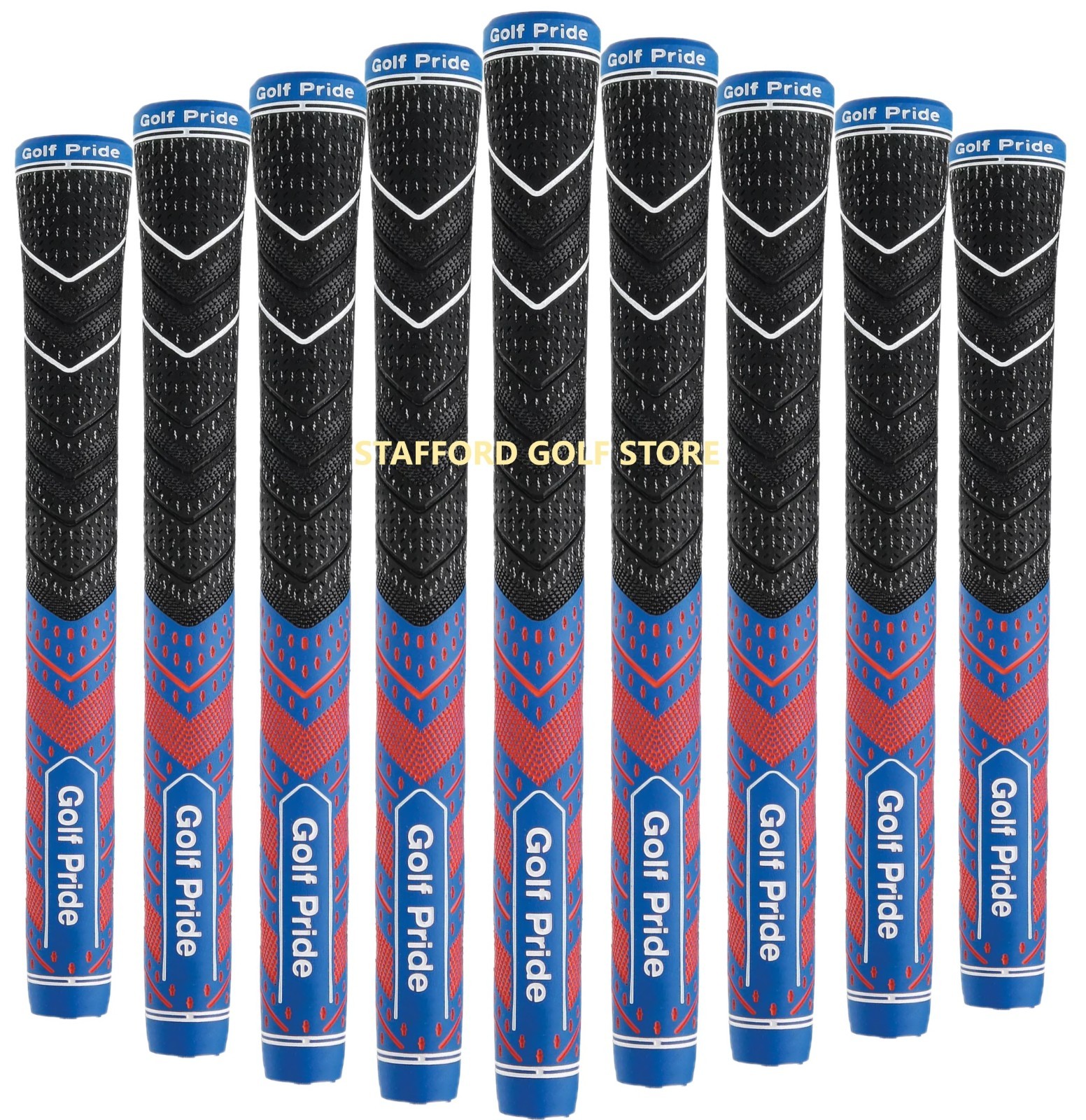 New Golf Pride MCC Plus 4 Teams Golf Grips Standard Midsize Blue/Orange CORE 60R