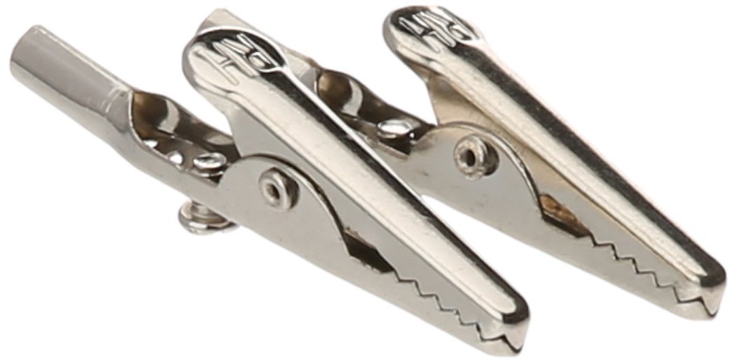 2 PACK - Metal Alligator Clips - Solder or Crimp Spring-Loaded Clips # 68-0758