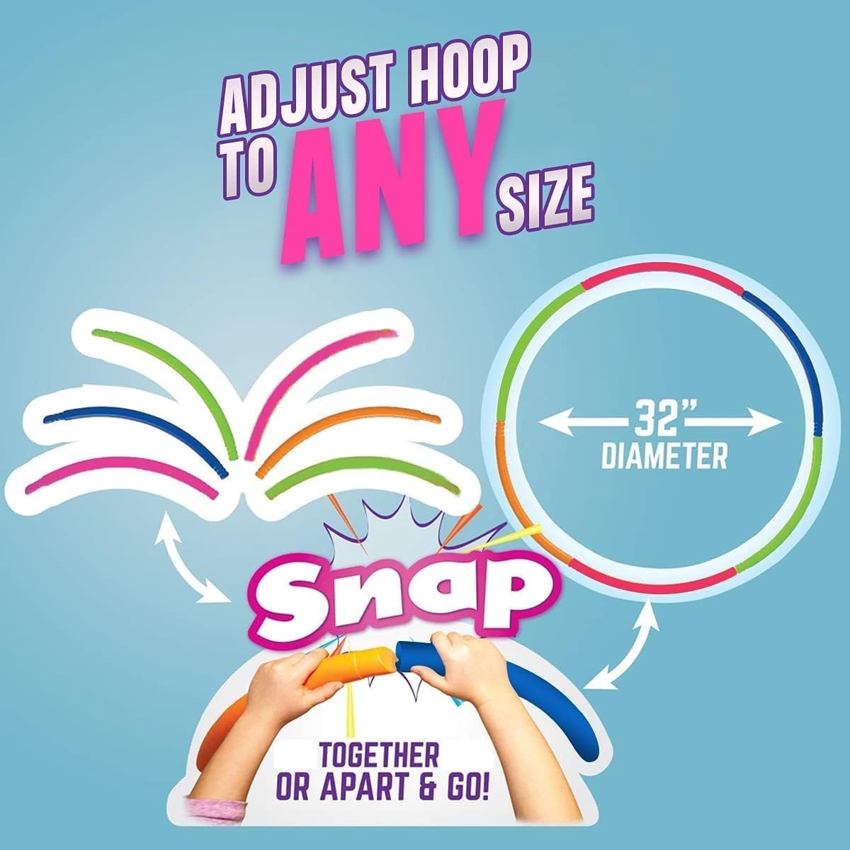 Kids Hula Hoop Adjustable Snap Toy