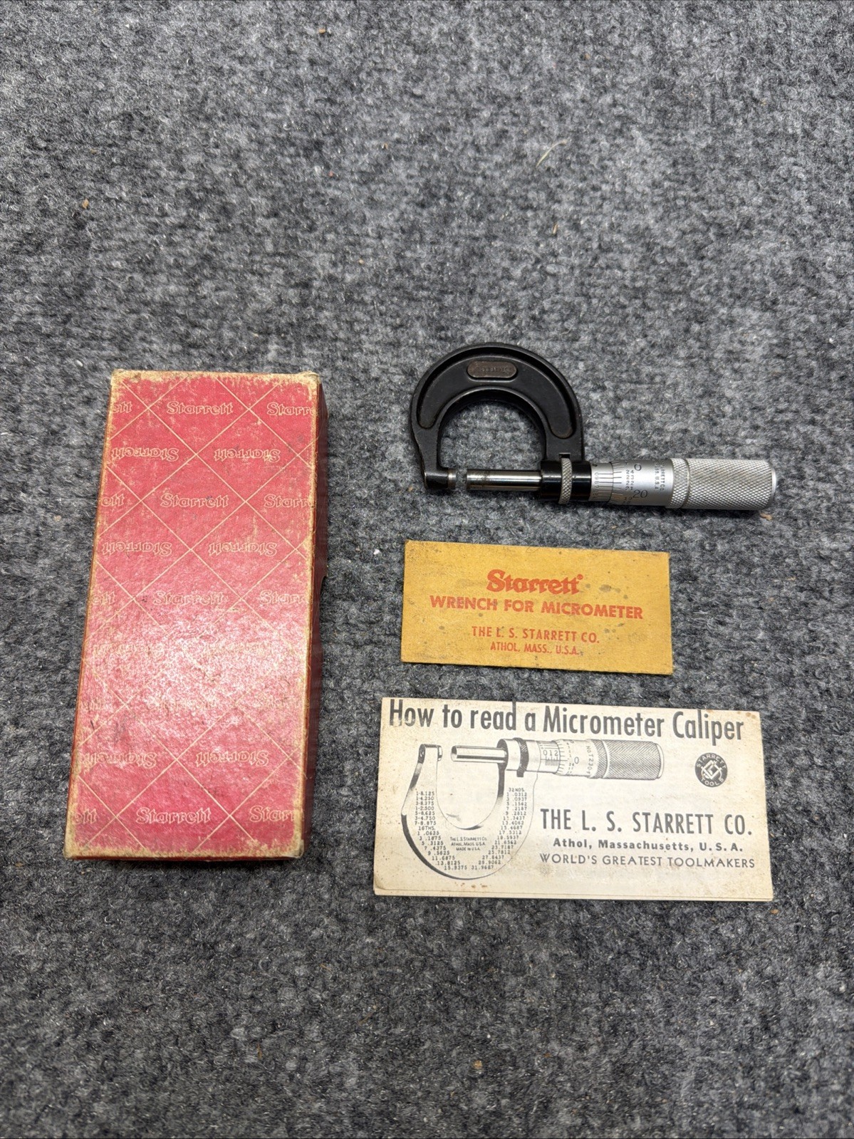 Starrett No 436-1" in Outside Micrometer -used Good Condition