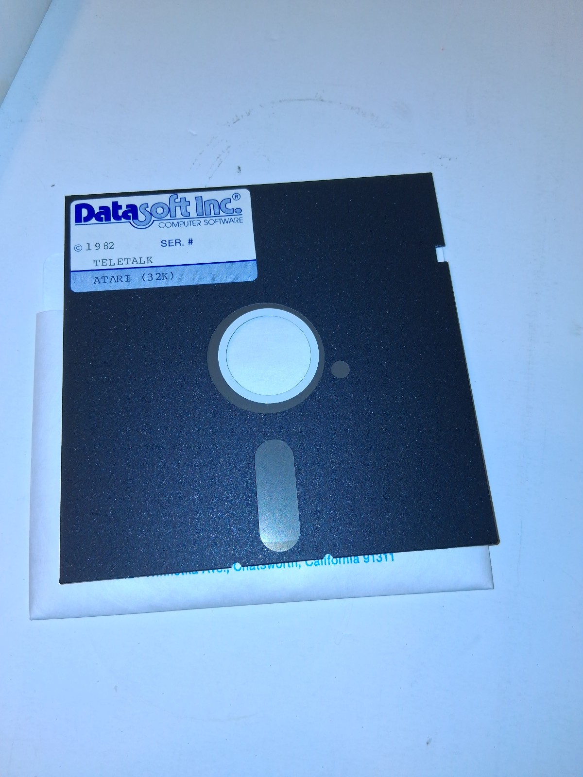 1982 TELE-TALK by DataSoft Telecommunications Software for Atari 400/800 32K Op