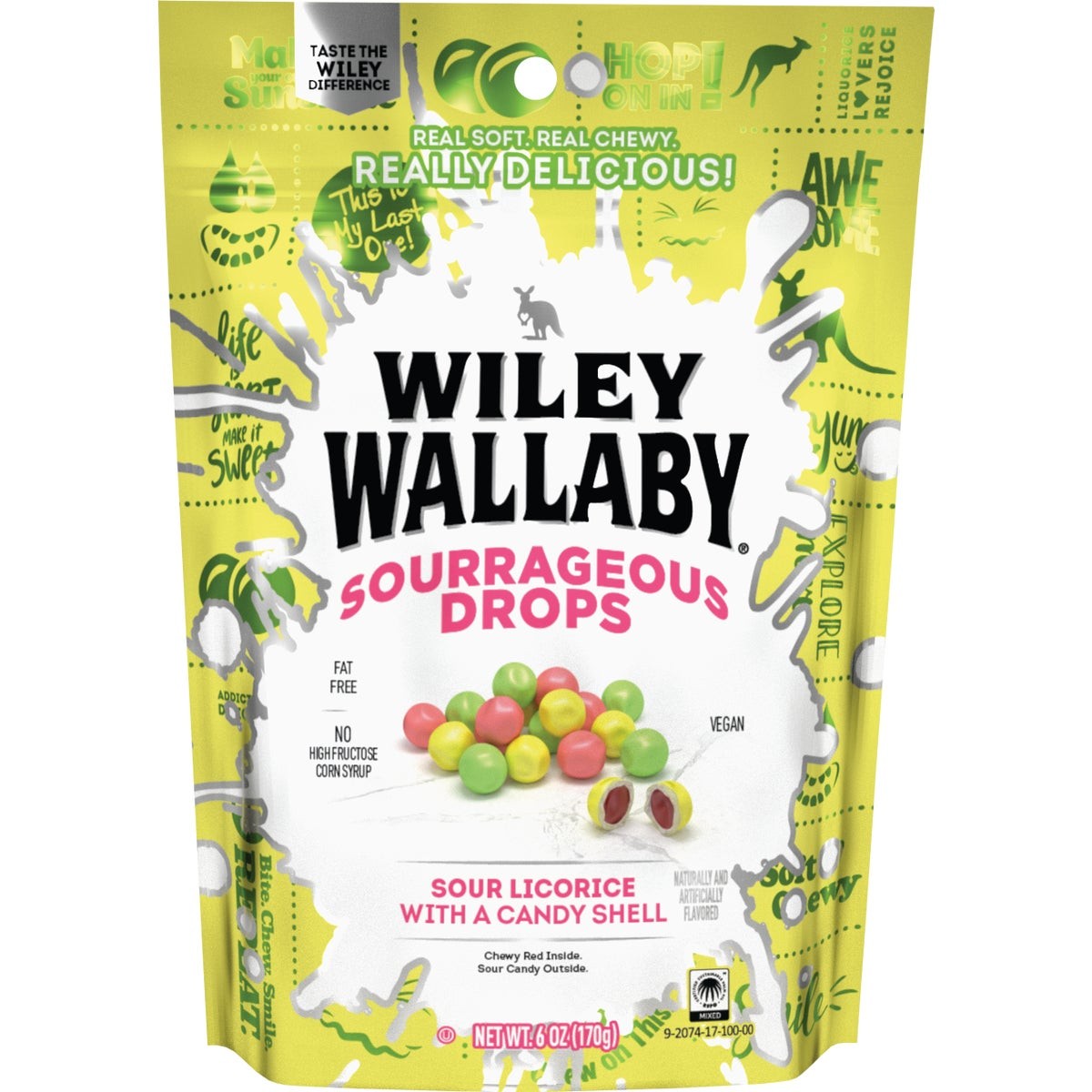 Wiley Wallaby 6 Oz. Sourrageous Drops KEC20649 Wiley Wallaby KEC20649