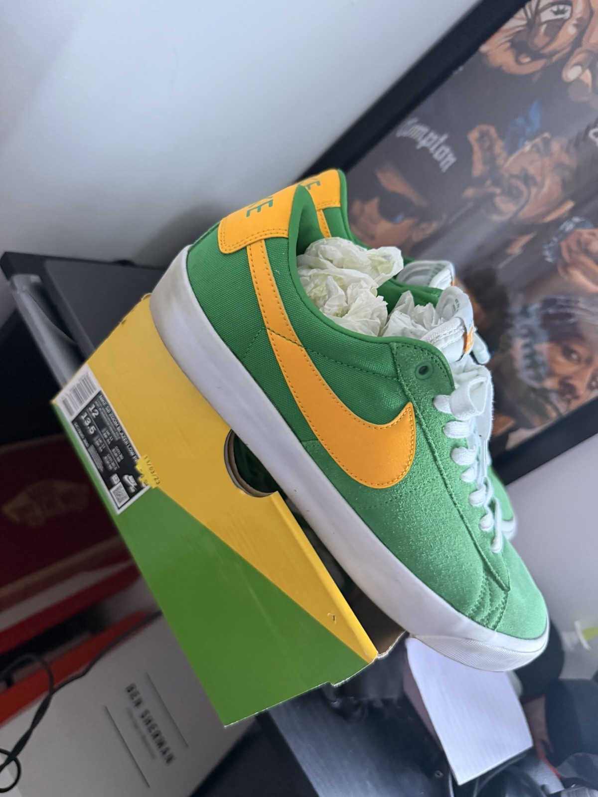 Nike SB Zoom Blazer Low Pro GT Green Skateboarding Shoes US Size 12