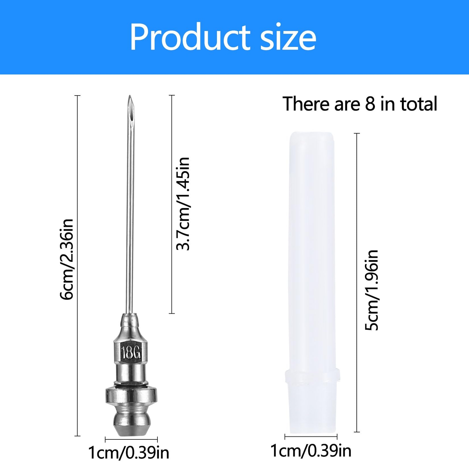 SINGLE Grease Injector Needle 18 Gauge Nozzle Bearing Sealed Joint Dispenser