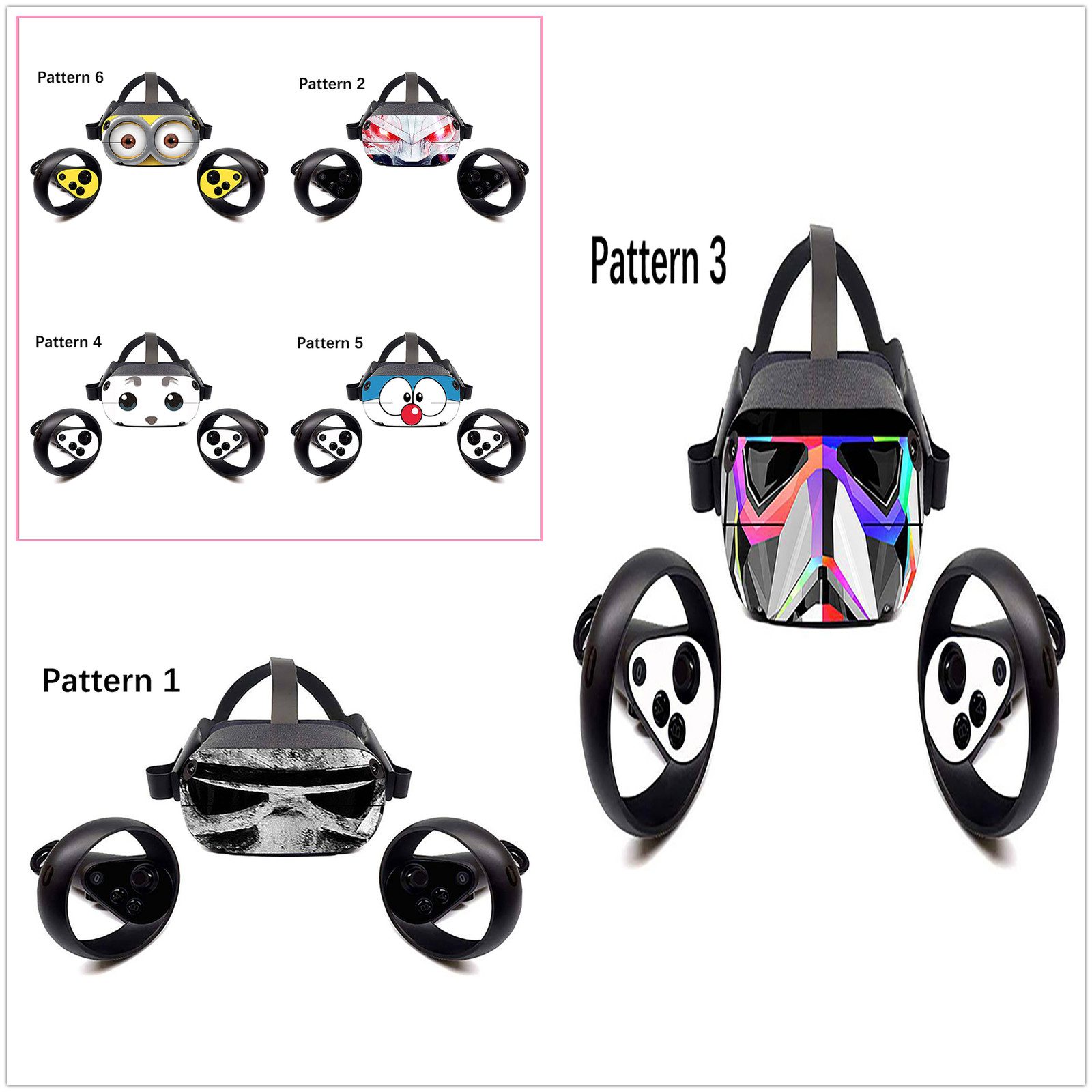 Useful Wrap Skin Sticker Cover Decal For  Quest VR Glasses Steam VR Game