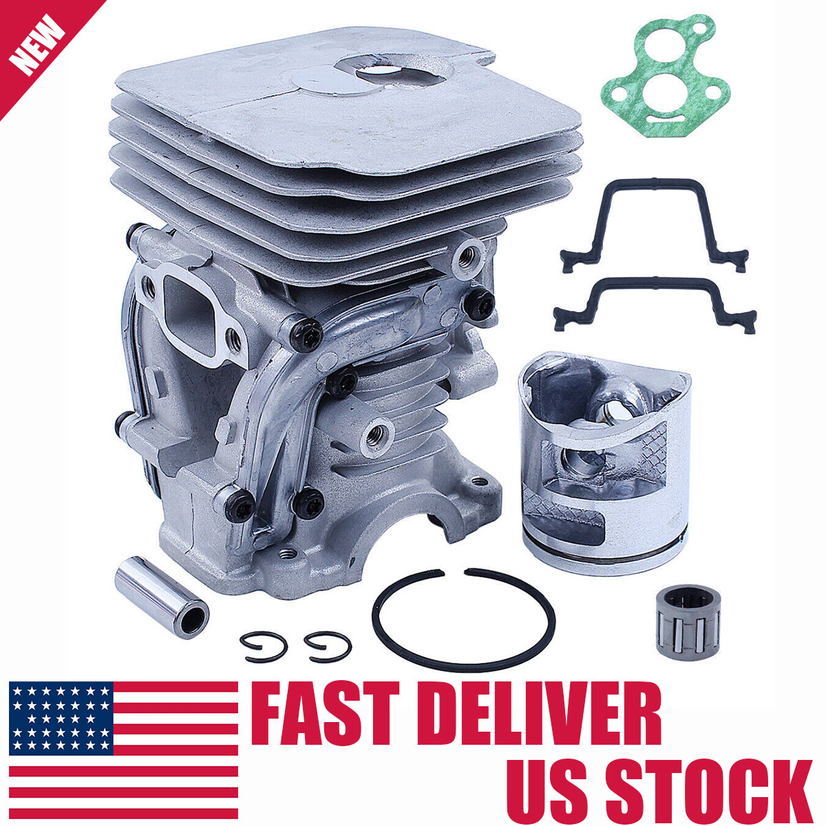 For Husqvarna 435 435E 440 440E 435 II Cylinder Piston Top End Repair Kit 41mm