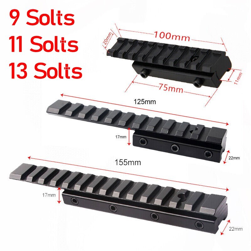 Dovetail 3/8" to 7/8" Picatinny Rail Adapter Converter Scope Mount Rail Adapter