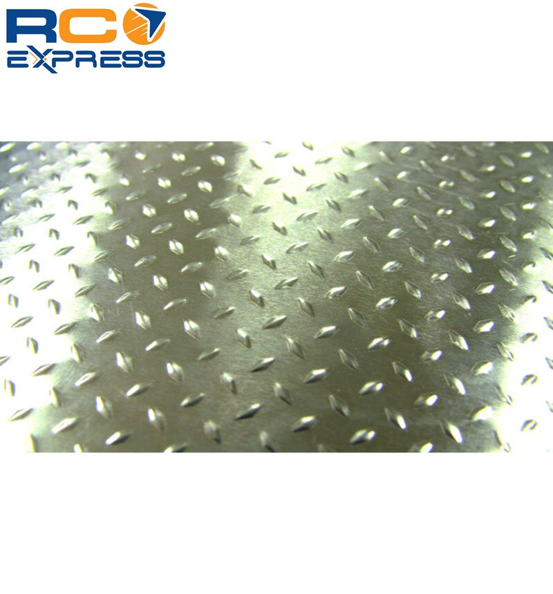 Hot Racing 1/10 Scale Aluminum Silver Diamond Plate (2) ACC1808DP