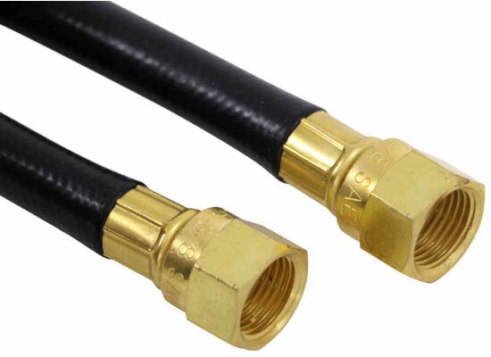 RV 2 Foot 3/8" flare x 3/8" flare female LP Propane Gas Hose Connector Cylinder