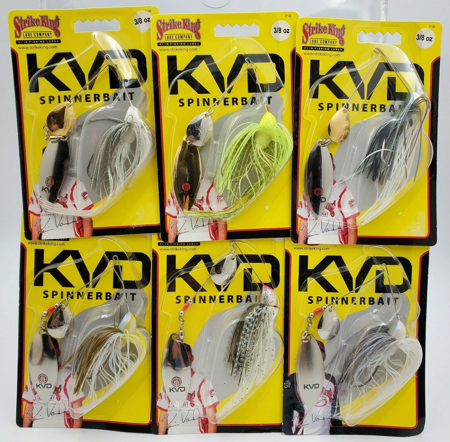 Strike King 3/8 Oz KVD Spinnerbait You Choose Color FSB38CW Bass Fishing