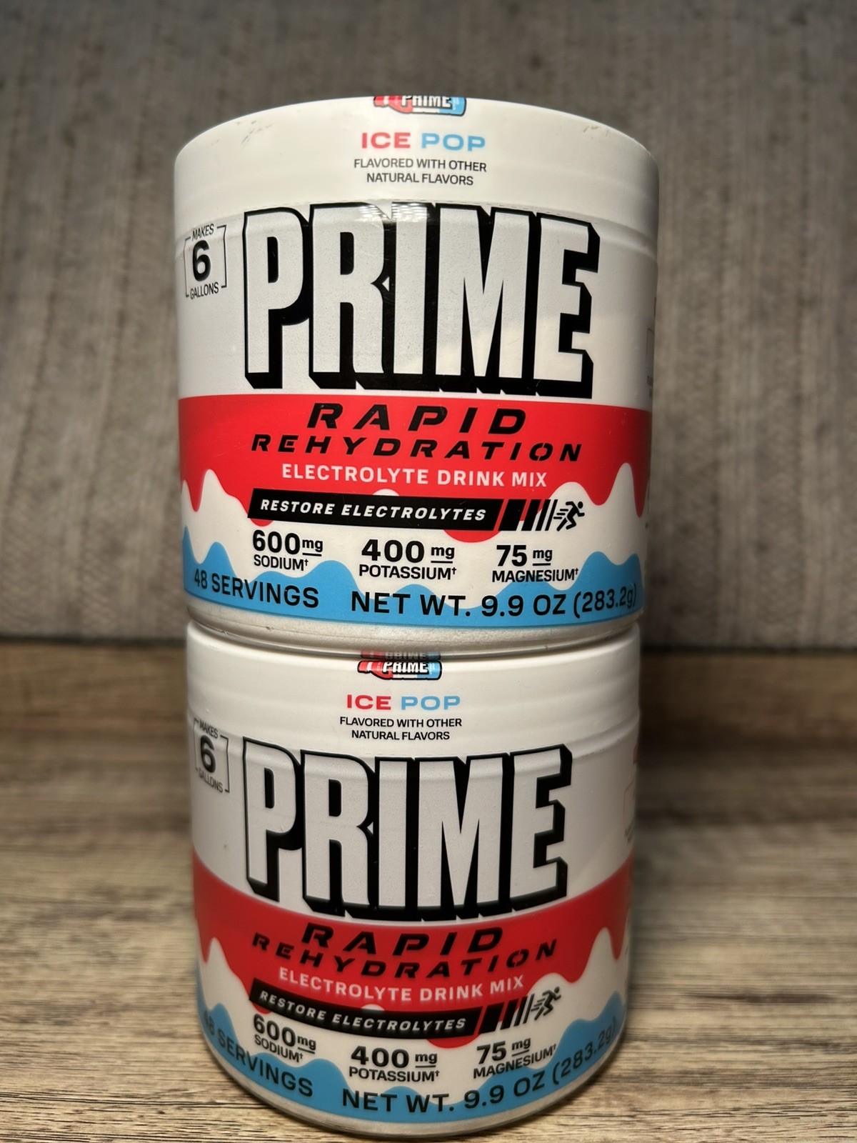 Prime Rapid Rehydration Electrolyte Powder Ice Pop 9.9oz  Exp 2/28 2 Pack!