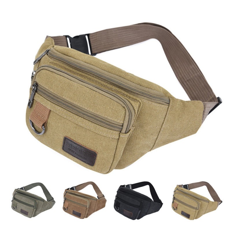 Men's Waist Bag Fashionable Casual Large Capacity Phone Wallet Sports Tourism