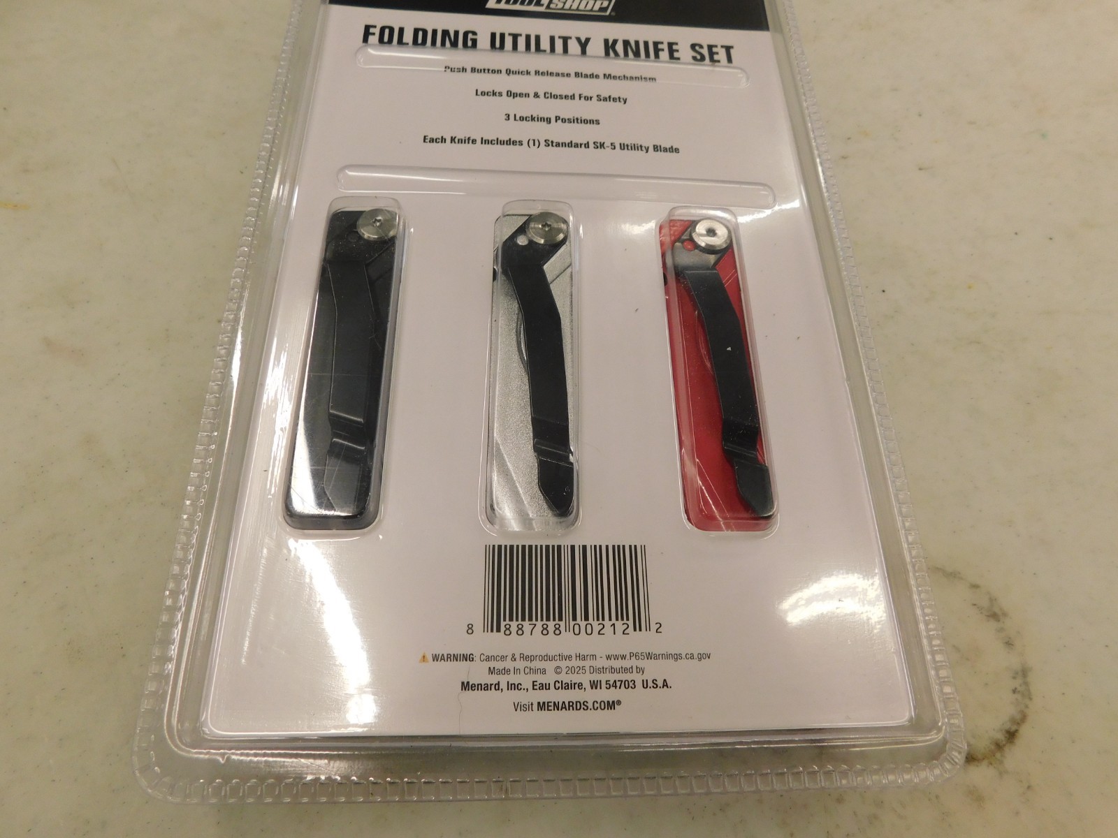 TOOL SHOP FOLDING UTILITY KNIFE SET