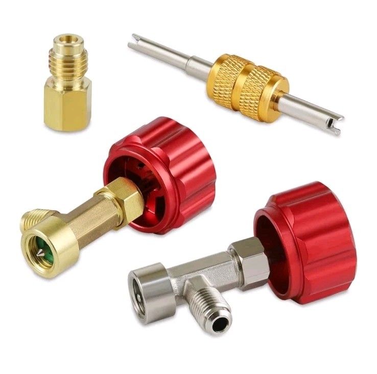 R134a Can Tap, Automotive Self Sealing and Puncture AC Freon Can Tap 134a Red