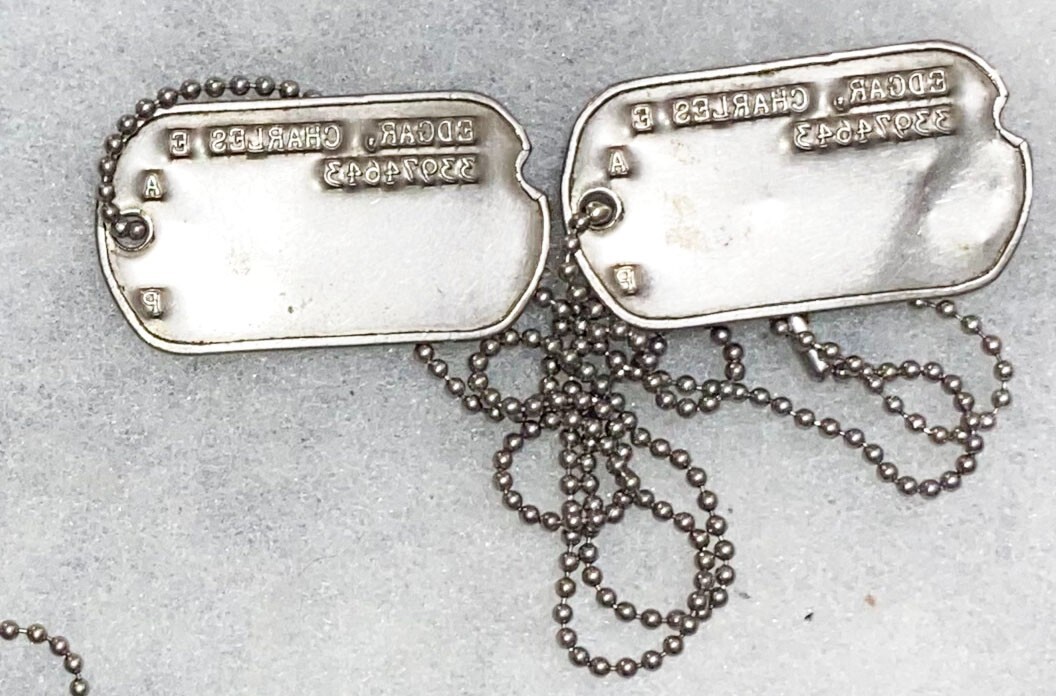 Charles Edgar Dog Tag Set
