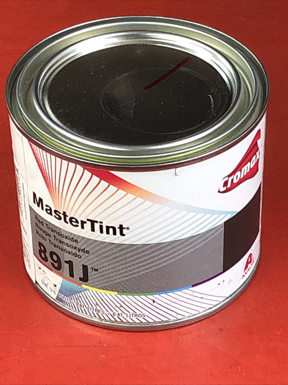 1 PINT AXALTA DUPONT CROMAX MASTERTINT 891J RED TRANSOXIDE COLOR